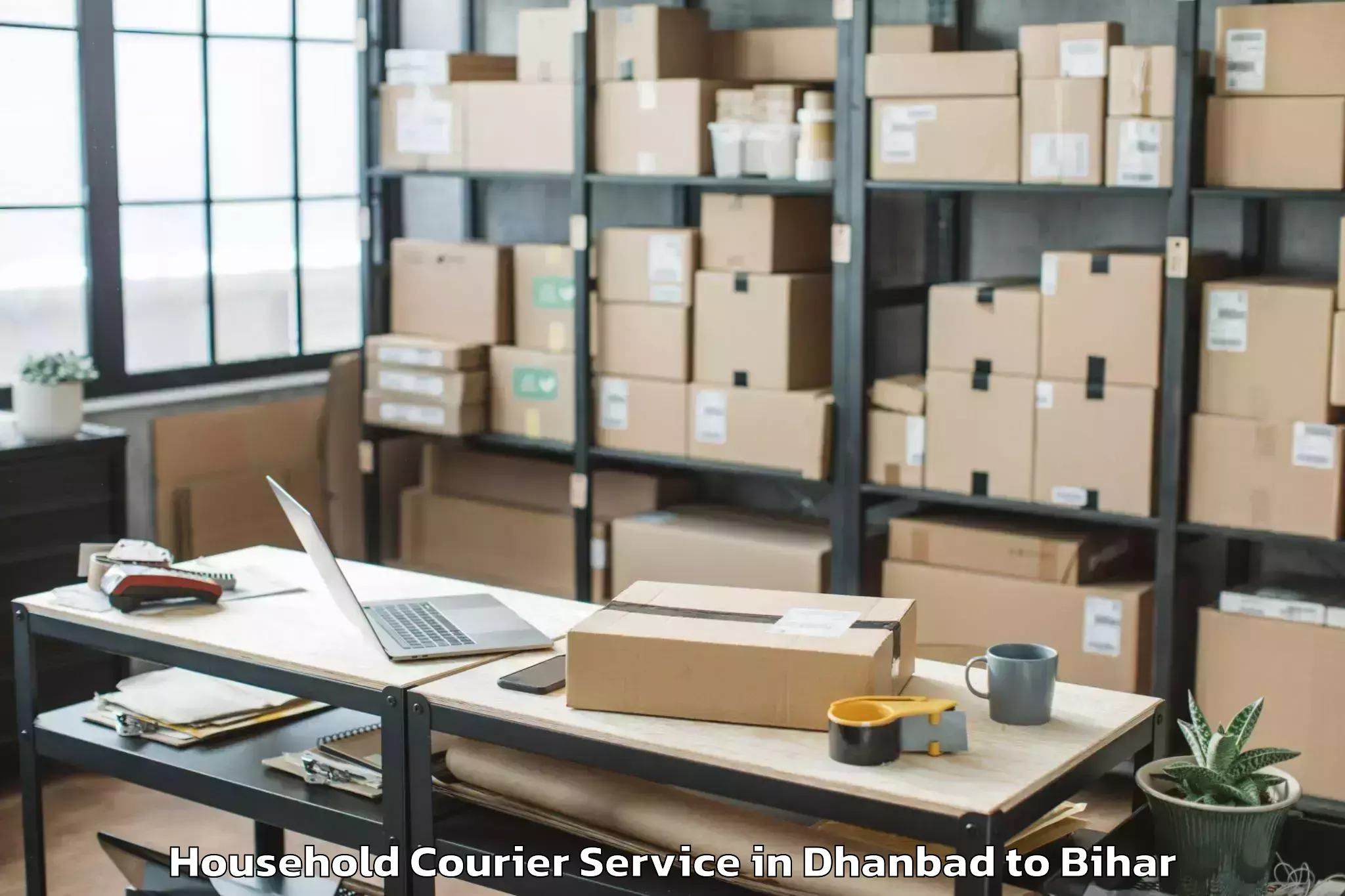 Easy Dhanbad to Parsa Household Courier Booking